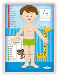Woody Puzzle Lidské tělo - Kluk, v českém jazyce