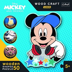 Puzzle Wood Craft Junior Ve světě Mickeh