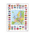 Puzzle Evropa: mapa/Vlajky 70 dílků
