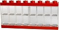 Sběratelská skříňka LEGO na 16 minifigurek - červená