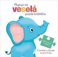 Moja prvá veselá puzzle knižôčka Zvieratká z džungle sa učia farby