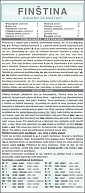 FINŠTINA souhrn gramatiky