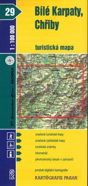 1:100T (29)-Bílé Karpaty,Chřiby (turistická mapa)