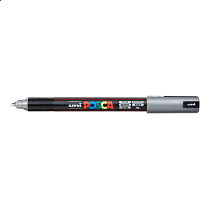 Posca popisovač PC-1MR, 0,7 mm, stříbrná (26)