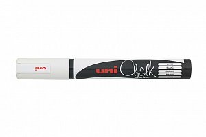 UNI PWE-5M křídový popisovač, 1,8 - 2,5 mm, bílý