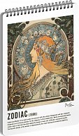Spirálový blok Alfons Mucha - Zodiac, linkovaný