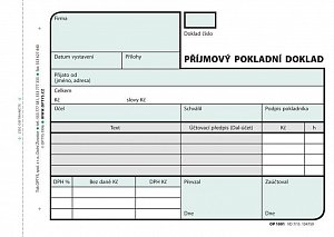 Příjmový doklad, A6, 2 × 50 listů, NCR