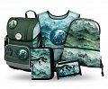 BAAGL SET 5 Ergo Dino: aktovka, penál, sáček, zástěra, peněženka