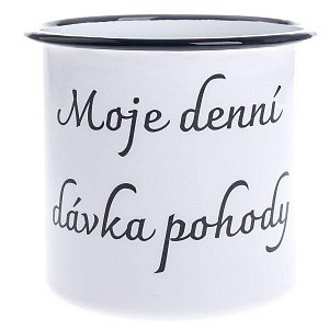 Hrnek smaltový Moje denní dávka pohody 1000 ml