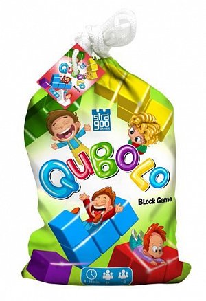 Qubolo - Společenská hra s dřevěnými kostkami v látkovém pytlíčku STRAGOO