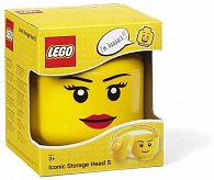 Úložný box LEGO hlava (mini) - dívka