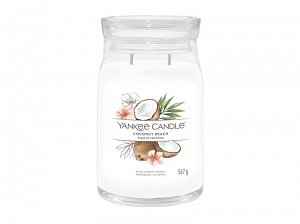 YANKEE CANDLE Coconut Beach svíčka 567g / 2 knoty (Signature velký)