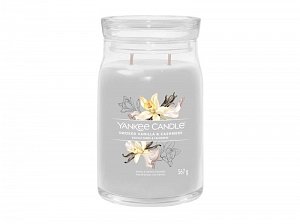 YANKEE CANDLE Smoked Vanilla & Cashmere svíčka 567g / 2 knoty (Signature velký)