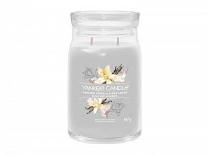 YANKEE CANDLE Smoked Vanilla & Cashmere svíčka 567g / 2 knoty (Signature velký)