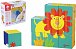 Kostky kubus Divoká zvířata/Zoo dřevo 9ks v krabici 20x18x6cm 12m+