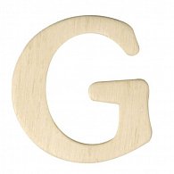 Dřevěná písmenka, 4 cm, G