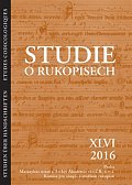 Studie o rukopisech 46 (XLVI, 2016)