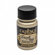 Metalická barva na textil Cadence Dora Textile - platinová / 50 ml