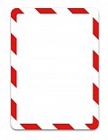 djois Magneto - bezpečnostní magnetický rámeček, A4, červeno-bílý, 2 ks