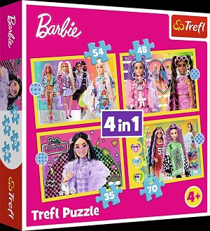 Puzzle Veselý svět Barbie/4v1 (35,48,54,