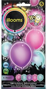 Svítící LED balony - Mix pro holky 4 ks