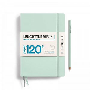 Leuchtturm1917 Zápisník 120G Mint Green Medium A5 tečkovaný