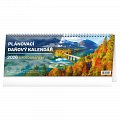 Kalendář 2026 stolní: Plánovací daňový s fotografiemi, 33 x 12,5 cm