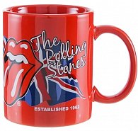 Hrnek keramický - Rolling Stones/červený/jazyk vlajka