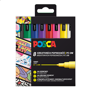 Posca Sada akrylových popisovačů 0,9-1,3 mm - základní barvy 8 ks