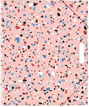 Složka na výkresy A4 - terrazzo růžová