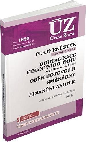 ÚZ 1630 Platební styk, digitalizace finančního trhu, oběh hotovosti, směnárny, finanční arbitr