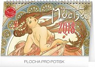 Kalendář stolní 2018 - Alfons Mucha, 23,1 x 14,5 cm