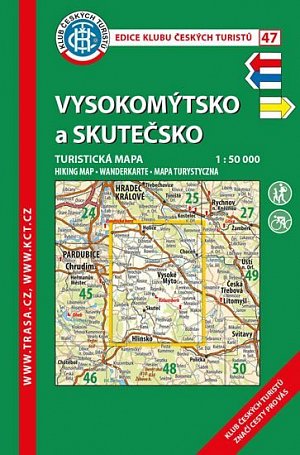 KČT 47 Vysokomýtsko, Skutečsko 1:50 000/turistická mapa
