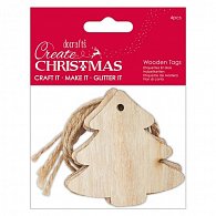 DOCRAFTS dřevěné dekorace - vánoční stormečky 4 ks