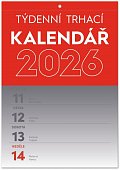 Kalendář 2026 nástěnný: Trhací týdenní A5