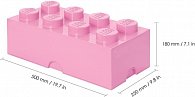 Úložný box LEGO 8 - světle růžový