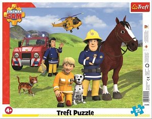 Trefl Puzzle Požárník Sam - Na hlídce 25 dílků