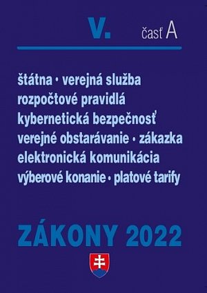 Zákony V-A/2022 – verejná správa