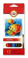 Koh-i-noor pastelky akvarelové školní 18 ks motiv RYBY, 1.  vydání