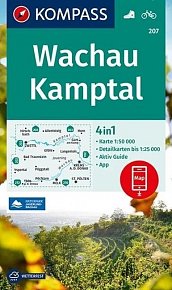 Wachau, Kamptal 1:50 000 / turistická mapa KOMPASS 207