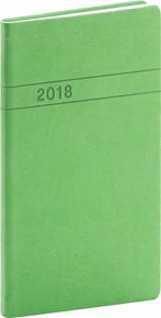 Diář 2018 - Vivella - kapesní, zelený, 9 x 15,5 cm