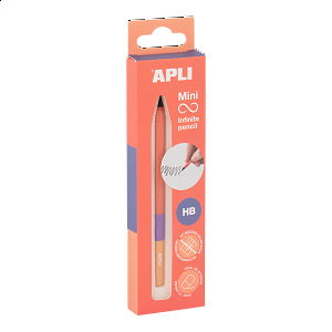APLI nekonečná tužka trojbarevná Mini, HB, oranžová