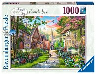 Puzzle Procházka venkovskou uličkou 1000 dílků