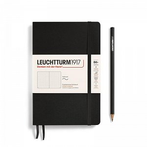 Leuchtturm1917 Zápisník Black Softcover B6+ tečkovaný