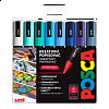 Posca sada popisovačů PC-5M, OCEAN, 1,8 - 2,5 mm, mix mořských tónů (8 ks)