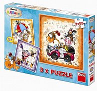 Krkouni - puzzle 3 motivy v balení 3x55