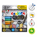 Carioca fixy Metallic, maxi hrot, 6 ks