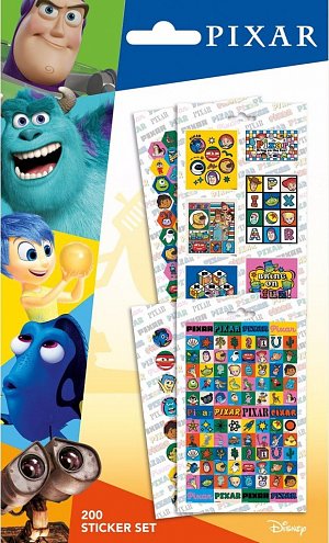 Samolepky Pixar set 200 ks