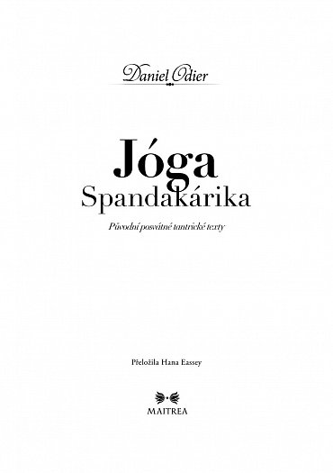 Náhled Jóga Spandakárika - Původní posvátné tantrické texty