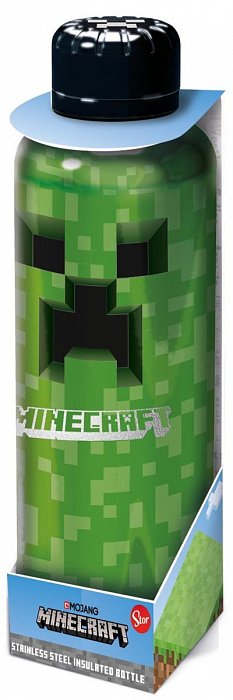 Minecraft Láhev na pití nerezová - Creeper, 500 ml